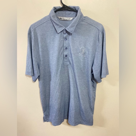 Travis Mathew Men’s TPC Travis Bay Polo Shirt Size M Light Blue - Picture 2 of 12